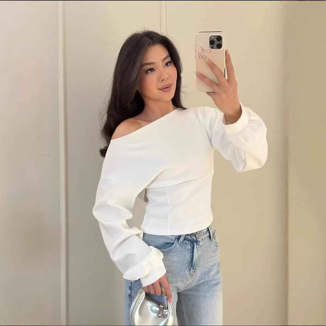 Kvinnors sportiga korta sweatshirt med snörning Mirla-Eva Jonsson