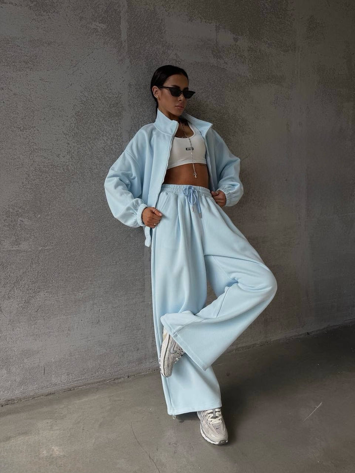 Kvinnors sportiga oversized lounge-set med elastisk midja Mirla-Eva Jonsson