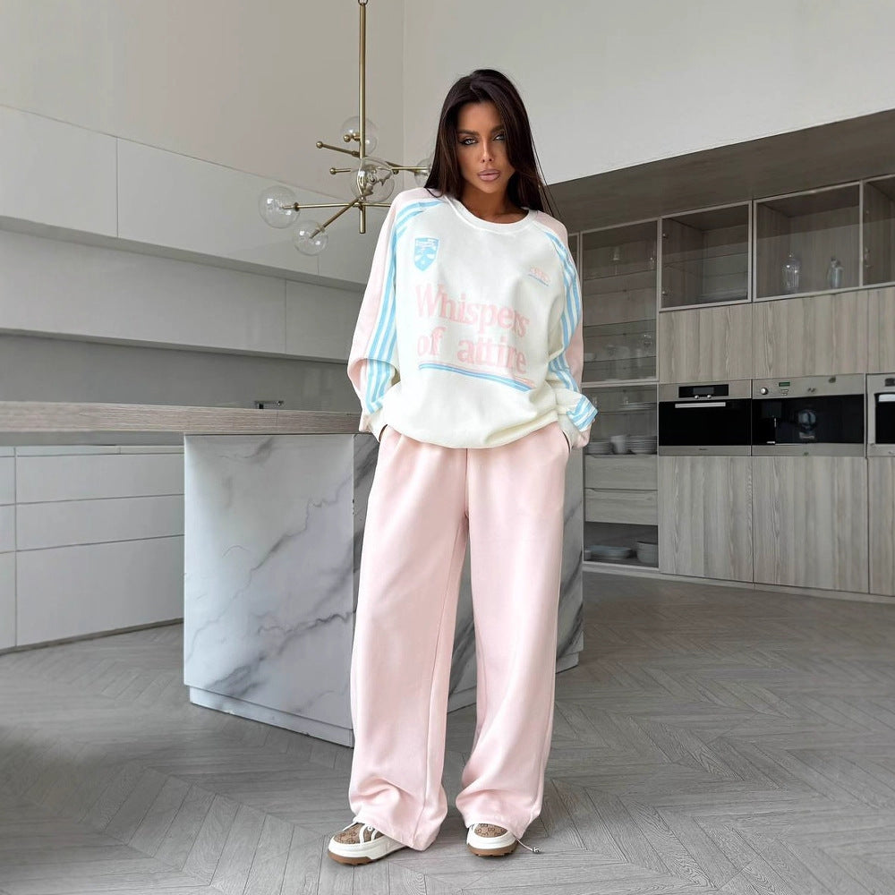 Kvinnors sportiga set med avslappnad hoodie och lösa joggerbyxor Mirla-Eva Jonsson