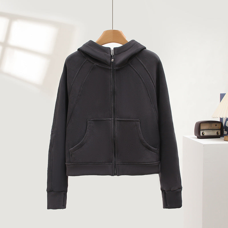 Kvinnors sportiga zip hoodie med mysig foder Mirla-Eva Jonsson
