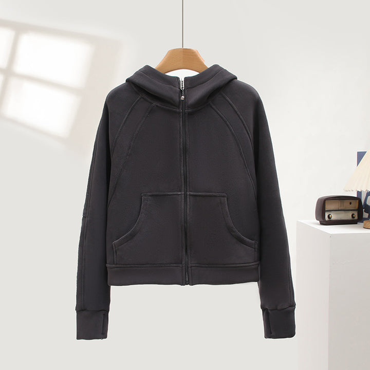 Kvinnors sportiga zip hoodie med mysig foder Mirla-Eva Jonsson