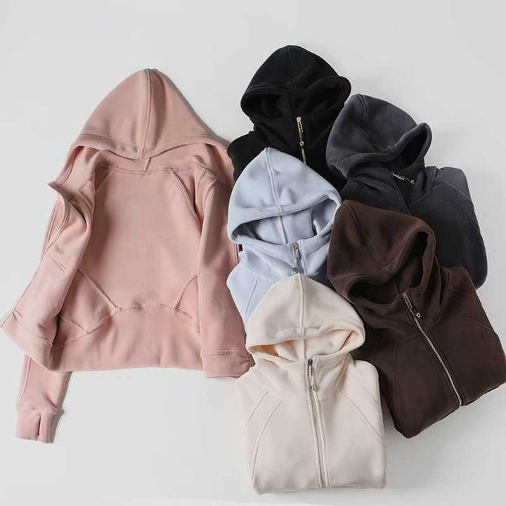 Kvinnors sportiga zip hoodie med mysig foder Mirla-Eva Jonsson