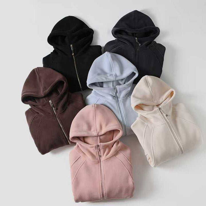 Kvinnors sportiga zip hoodie med mysig foder Mirla-Eva Jonsson