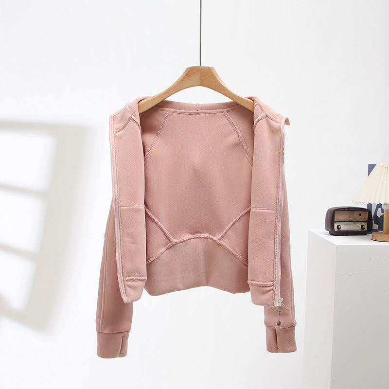 Kvinnors sportiga zip hoodie med mysig foder Mirla-Eva Jonsson