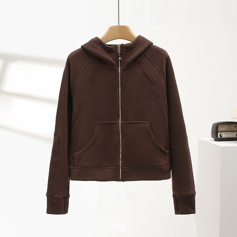 Kvinnors sportiga zip hoodie med mysig foder Mirla-Eva Jonsson