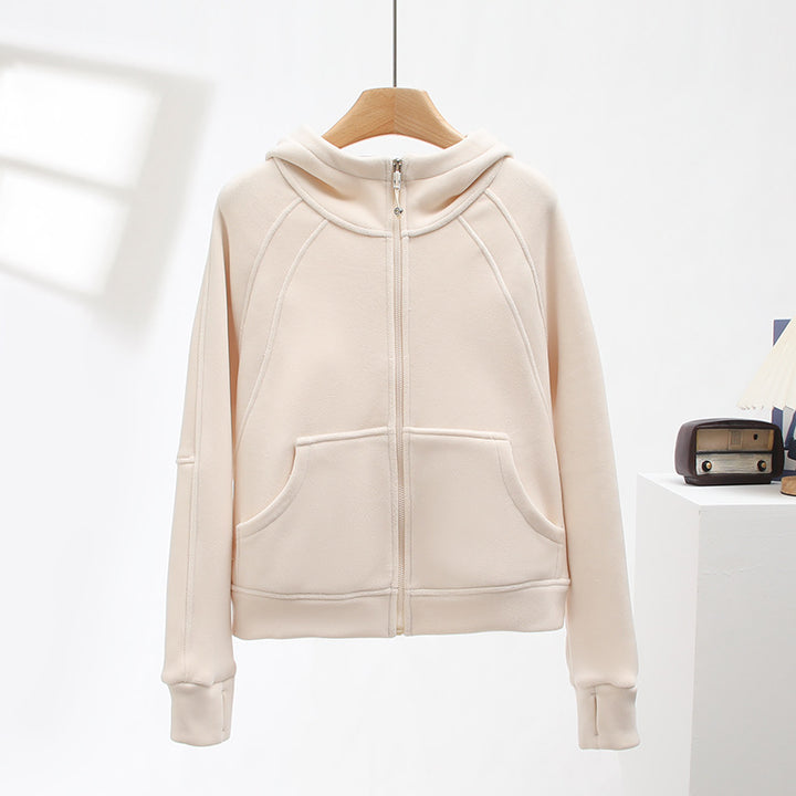 Kvinnors sportiga zip hoodie med mysig foder Mirla-Eva Jonsson