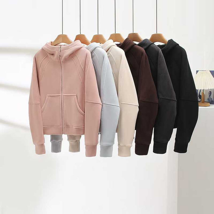 Kvinnors sportiga zip hoodie med mysig foder Mirla-Eva Jonsson