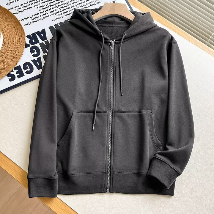 Kvinnors sportiga zip hoodie med praktiska kängurufickor Mirla-Eva Jonsson
