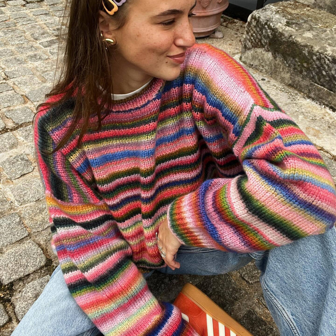 Kvinnors stickad gradientpullover Mirla-Eva Jonsson
