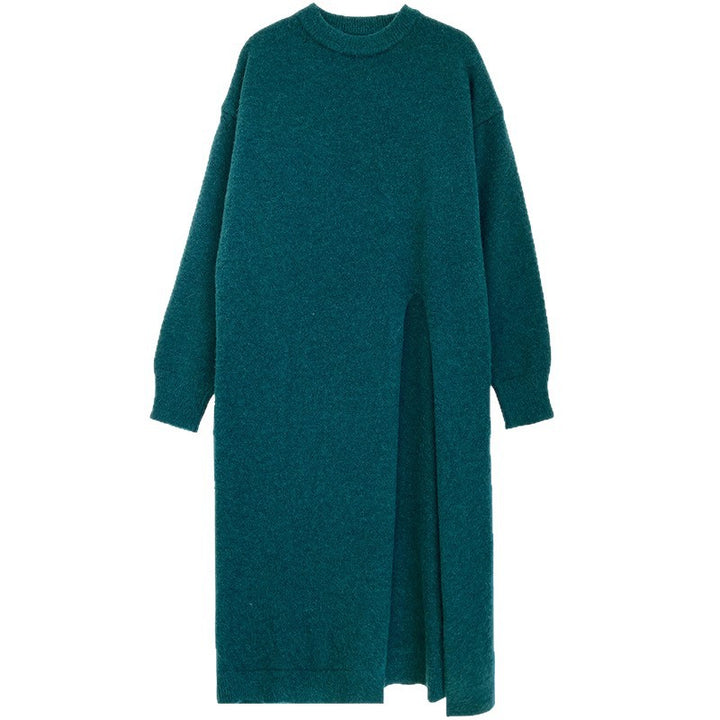Kvinnors stickad pullover med långa ärmar och elegant rund hals Mirla-Eva Jonsson