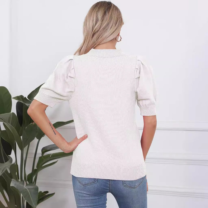 Kvinnors stickad tröja med hjärtformad design Mirla-Eva Jonsson