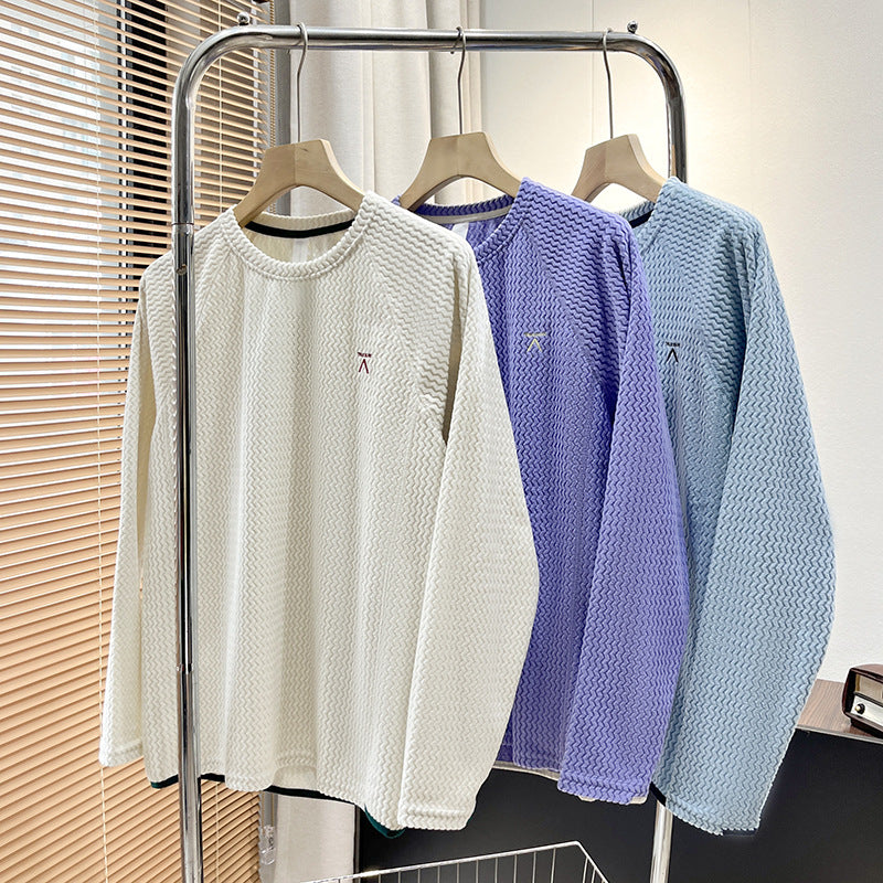 Kvinnors stiliga långärmad skjorta med texturerad design Mirla-Eva Jonsson