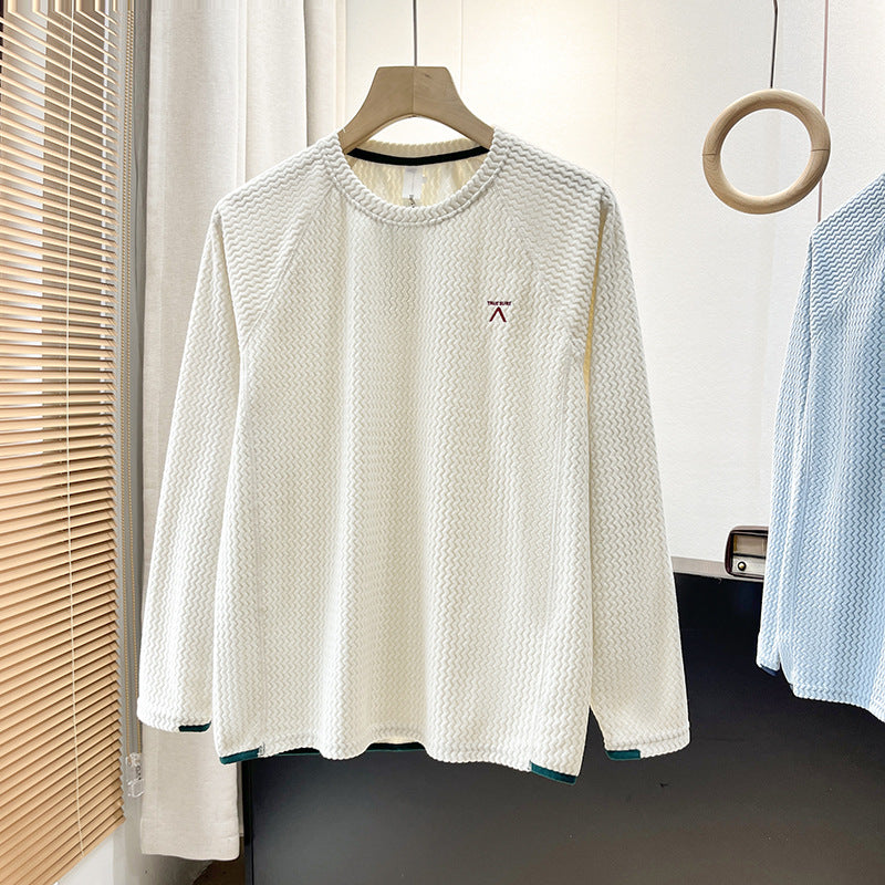 Kvinnors stiliga långärmad skjorta med texturerad design Mirla-Eva Jonsson