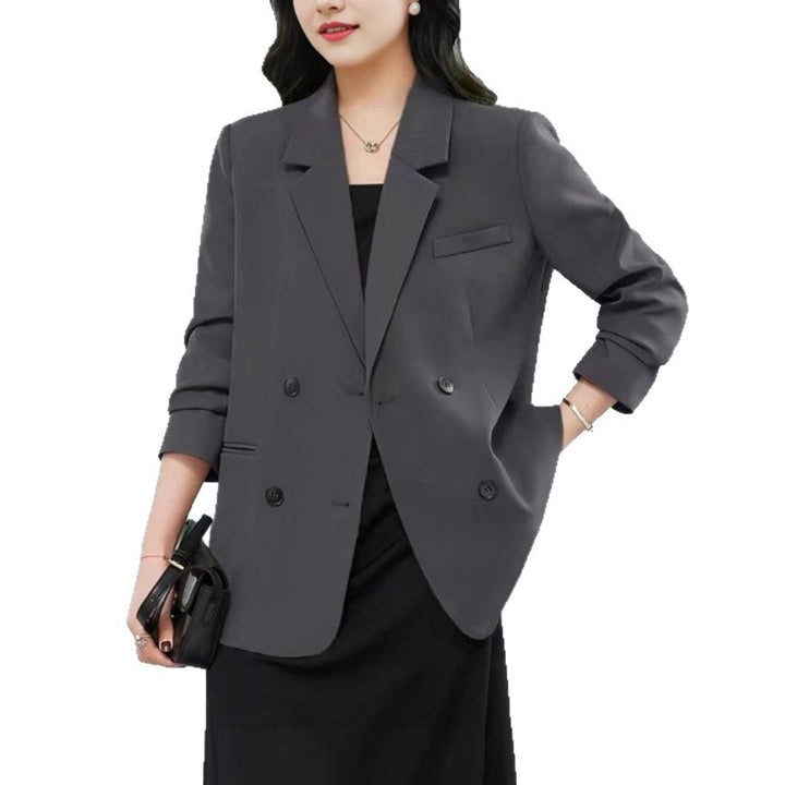 Kvinnors stiliga oversized blazer med dubbel knappslå och stiliga detaljer Mirla-Eva Jonsson