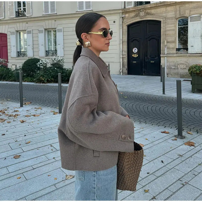 Kvinnors stiliga oversized ullrock Mirla-Eva Jonsson