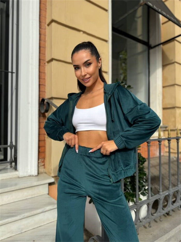 Kvinnors stiliga sportloungewear-set med mjukt, mysigt tyg och avslappnad passform Mirla-Eva Jonsson