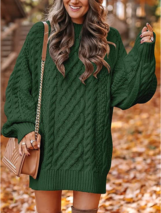 Kvinnors storlek L stickad tröja med kabeldesign Mirla-Eva Jonsson