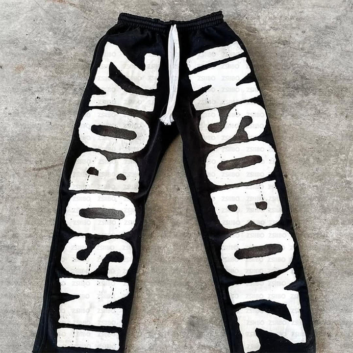 Kvinnors sweatpants med stort iögonfallande logotryck Mirla-Eva Jonsson