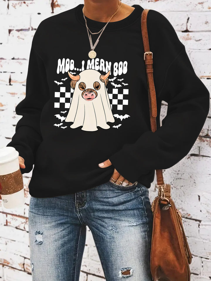 Kvinnors sweatshirt i glatt Halloween-design Mirla-Eva Jonsson