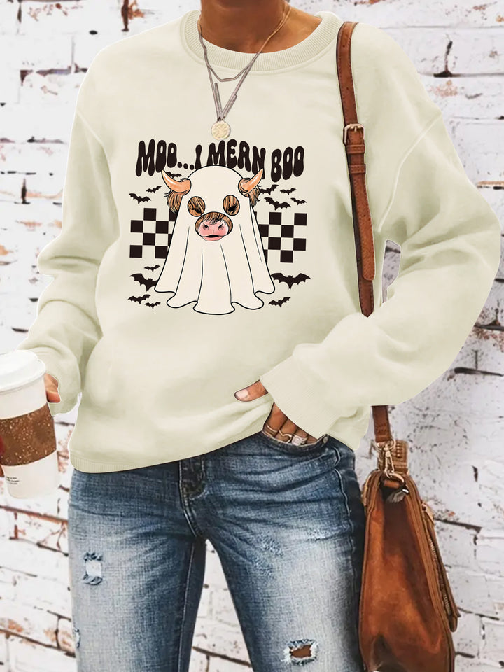 Kvinnors sweatshirt i glatt Halloween-design Mirla-Eva Jonsson