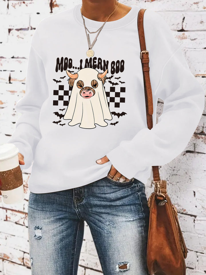 Kvinnors sweatshirt i glatt Halloween-design Mirla-Eva Jonsson