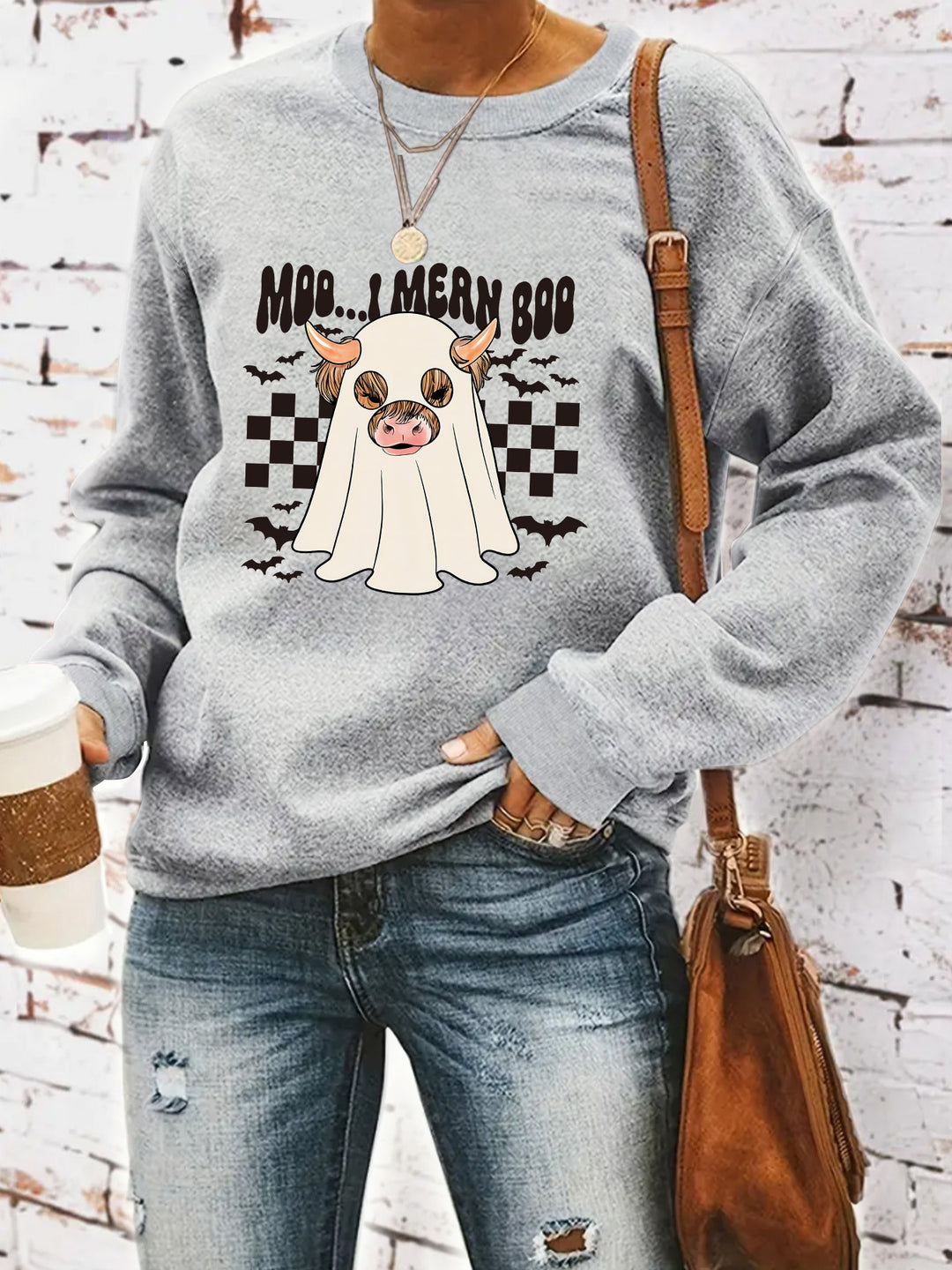 Kvinnors sweatshirt i glatt Halloween-design Mirla-Eva Jonsson