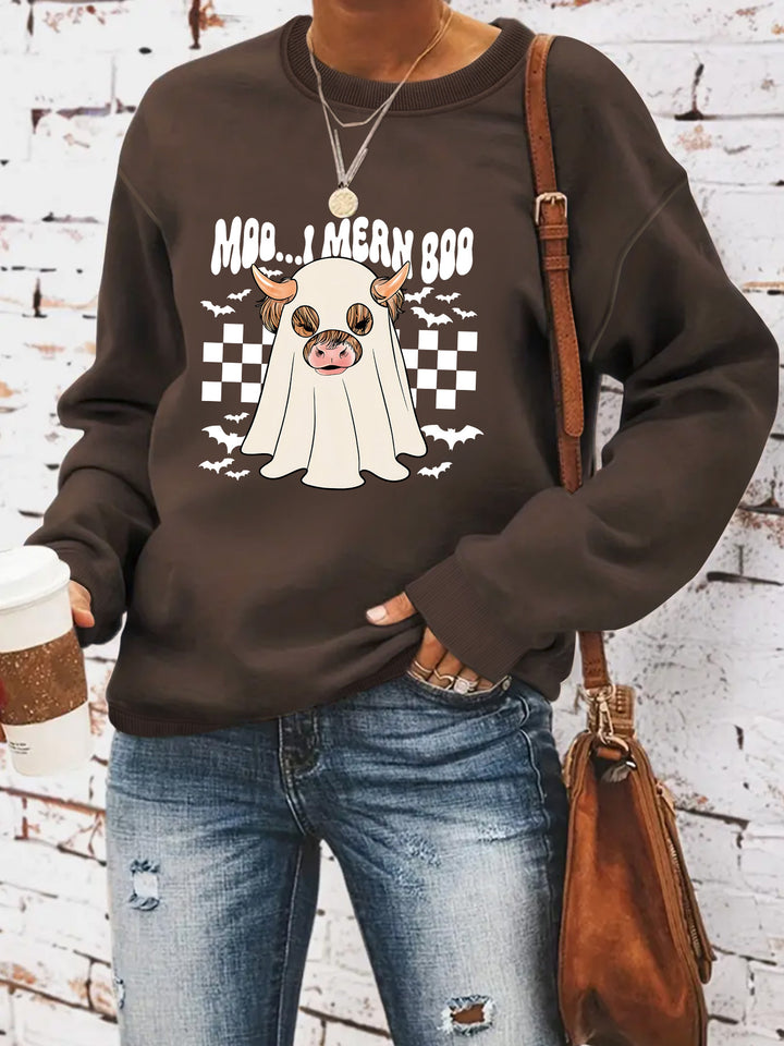 Kvinnors sweatshirt i glatt Halloween-design Mirla-Eva Jonsson