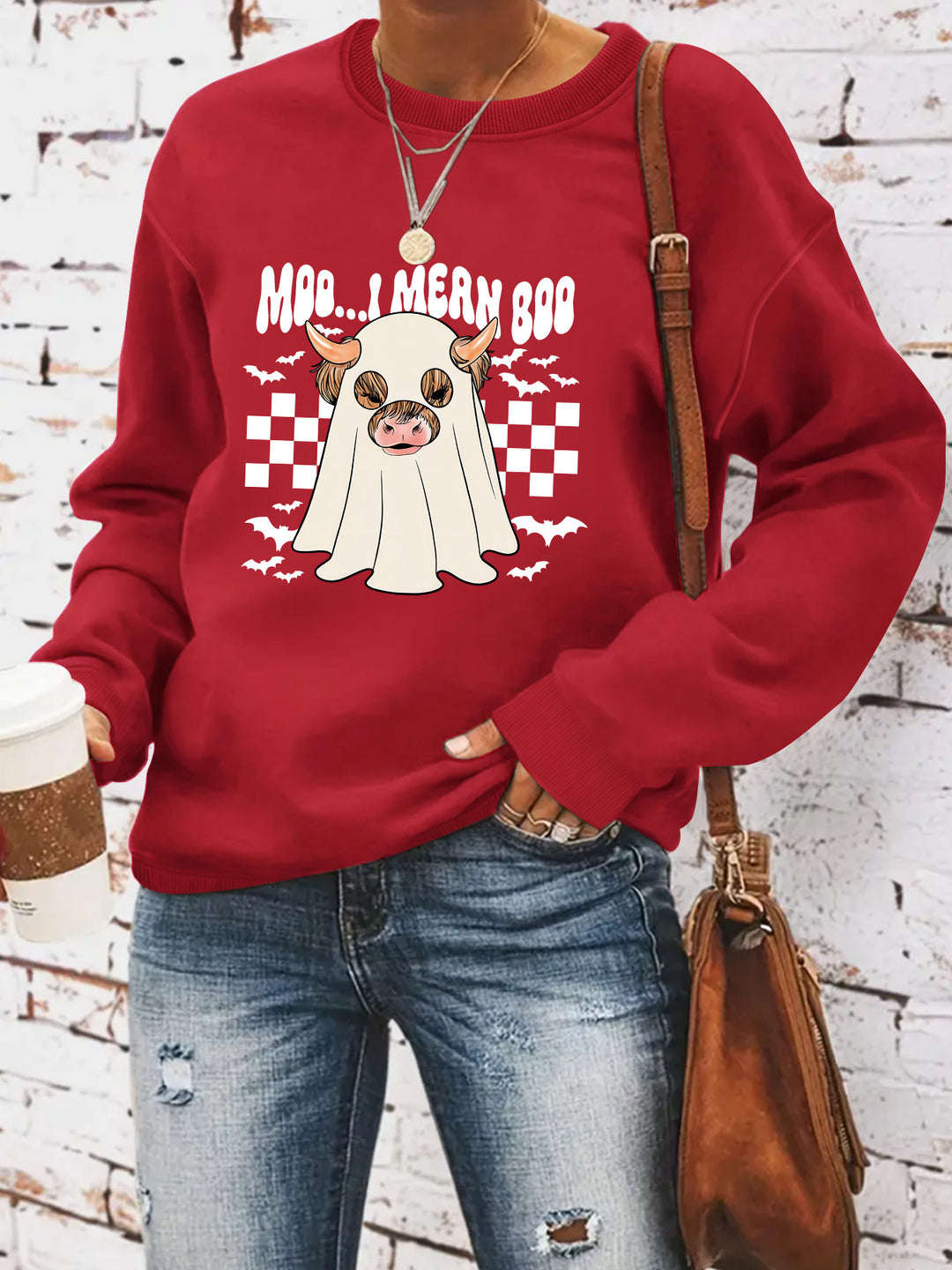 Kvinnors sweatshirt i glatt Halloween-design Mirla-Eva Jonsson