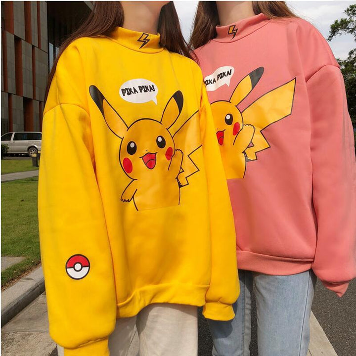 Kvinnors sweatshirt med Pikachu-motiv och hög krage Mirla-Eva Jonsson