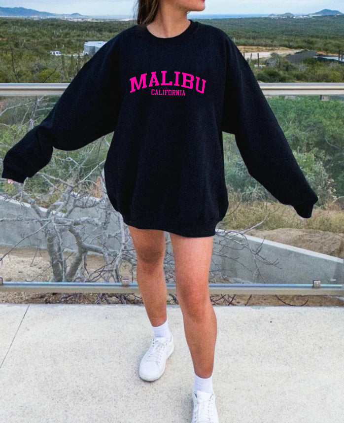 Kvinnors sweatshirt med avslappnad California-logotyp och mjukt material Mirla-Eva Jonsson