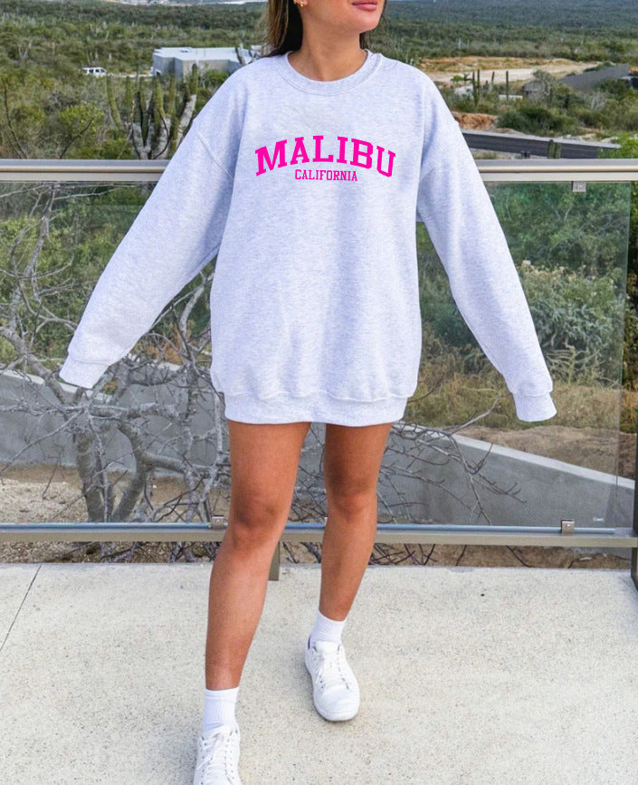 Kvinnors sweatshirt med avslappnad California-logotyp och mjukt material Mirla-Eva Jonsson