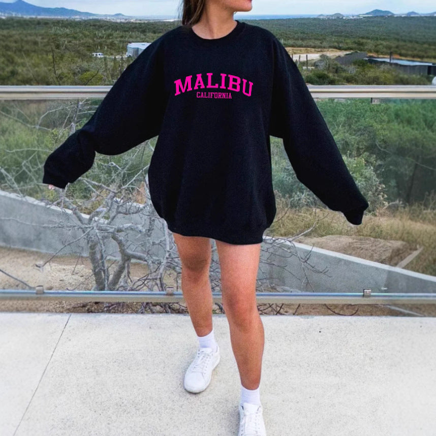 Kvinnors sweatshirt med avslappnad California-logotyp och mjukt material Mirla-Eva Jonsson