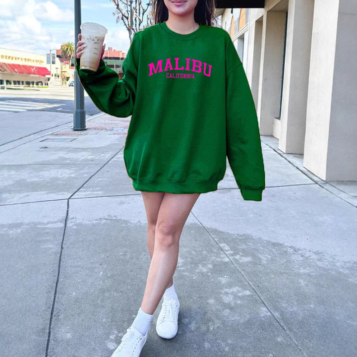 Kvinnors sweatshirt med avslappnad California-logotyp och mjukt material Mirla-Eva Jonsson