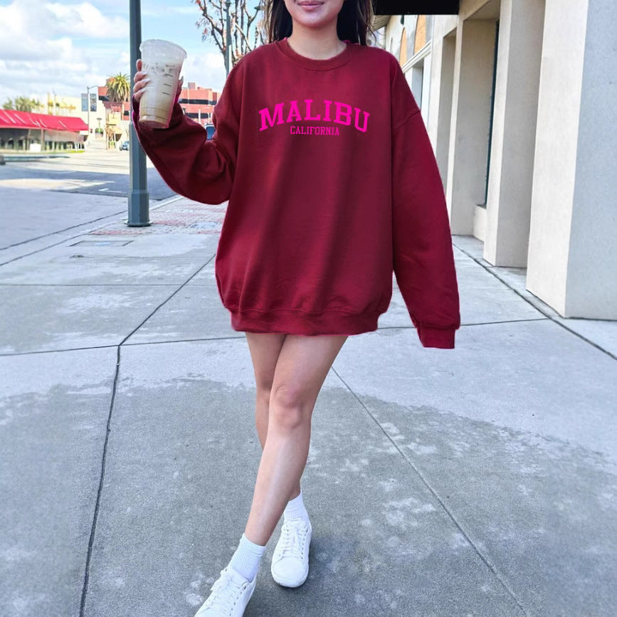 Kvinnors sweatshirt med avslappnad California-logotyp och mjukt material Mirla-Eva Jonsson