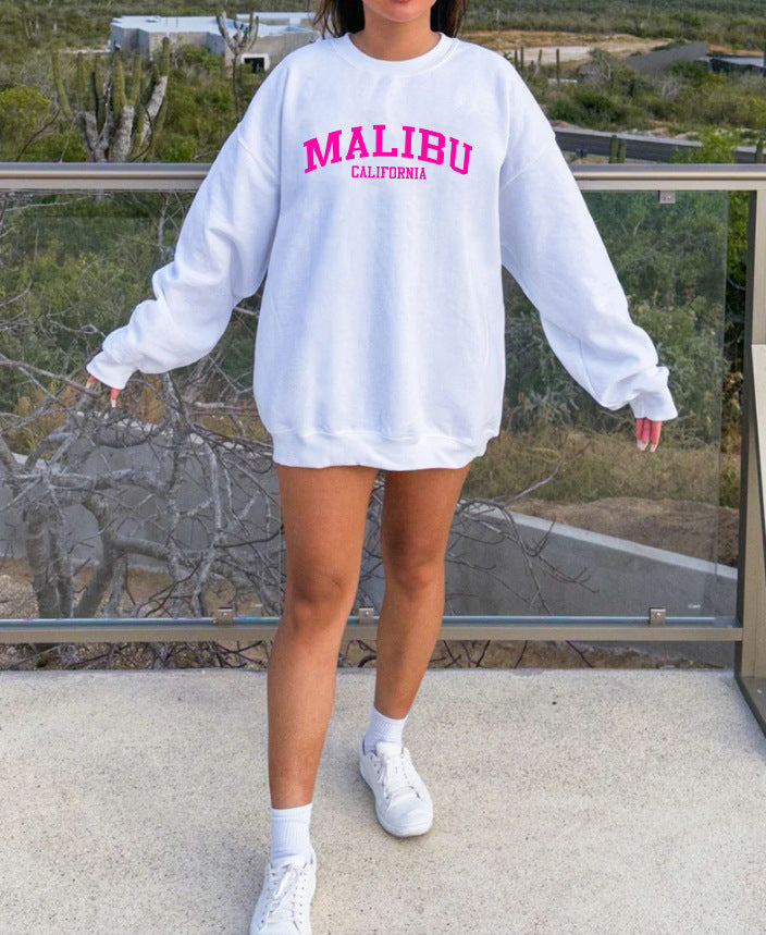 Kvinnors sweatshirt med avslappnad California-logotyp och mjukt material Mirla-Eva Jonsson