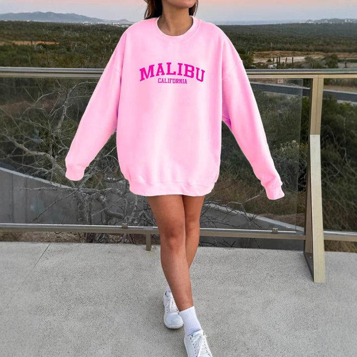 Kvinnors sweatshirt med avslappnad California-logotyp och mjukt material Mirla-Eva Jonsson