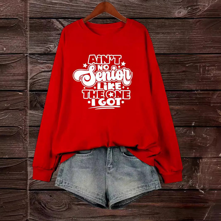 Kvinnors sweatshirt med avslappnad slogan design Mirla-Eva Jonsson