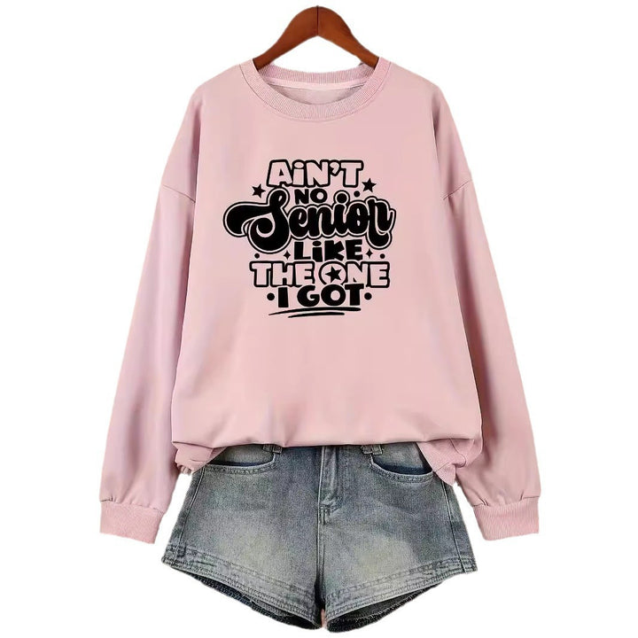 Kvinnors sweatshirt med avslappnad slogan design Mirla-Eva Jonsson