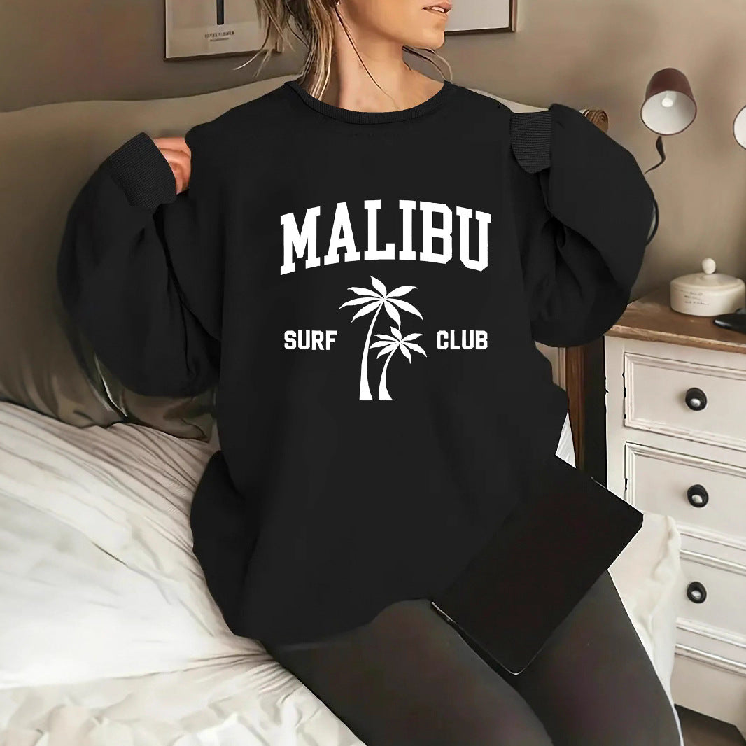 Kvinnors sweatshirt med avslappnad surfklubbstryck Mirla-Eva Jonsson