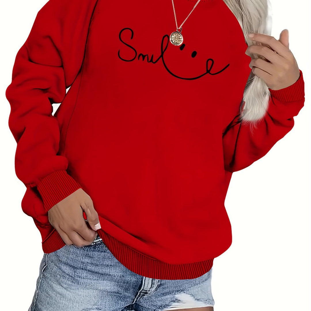 Kvinnors sweatshirt med avslappnat tryck och bekväm passform Mirla-Eva Jonsson