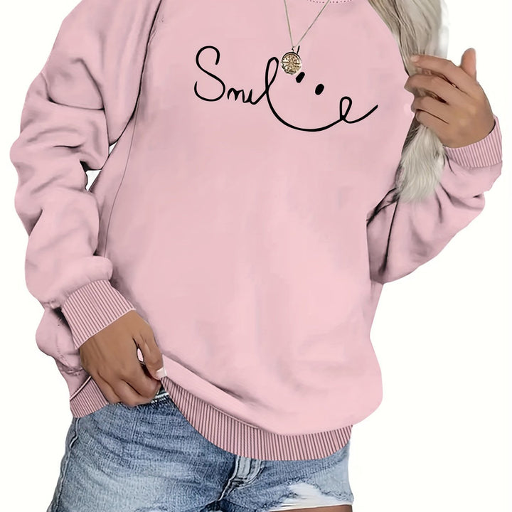 Kvinnors sweatshirt med avslappnat tryck och bekväm passform Mirla-Eva Jonsson