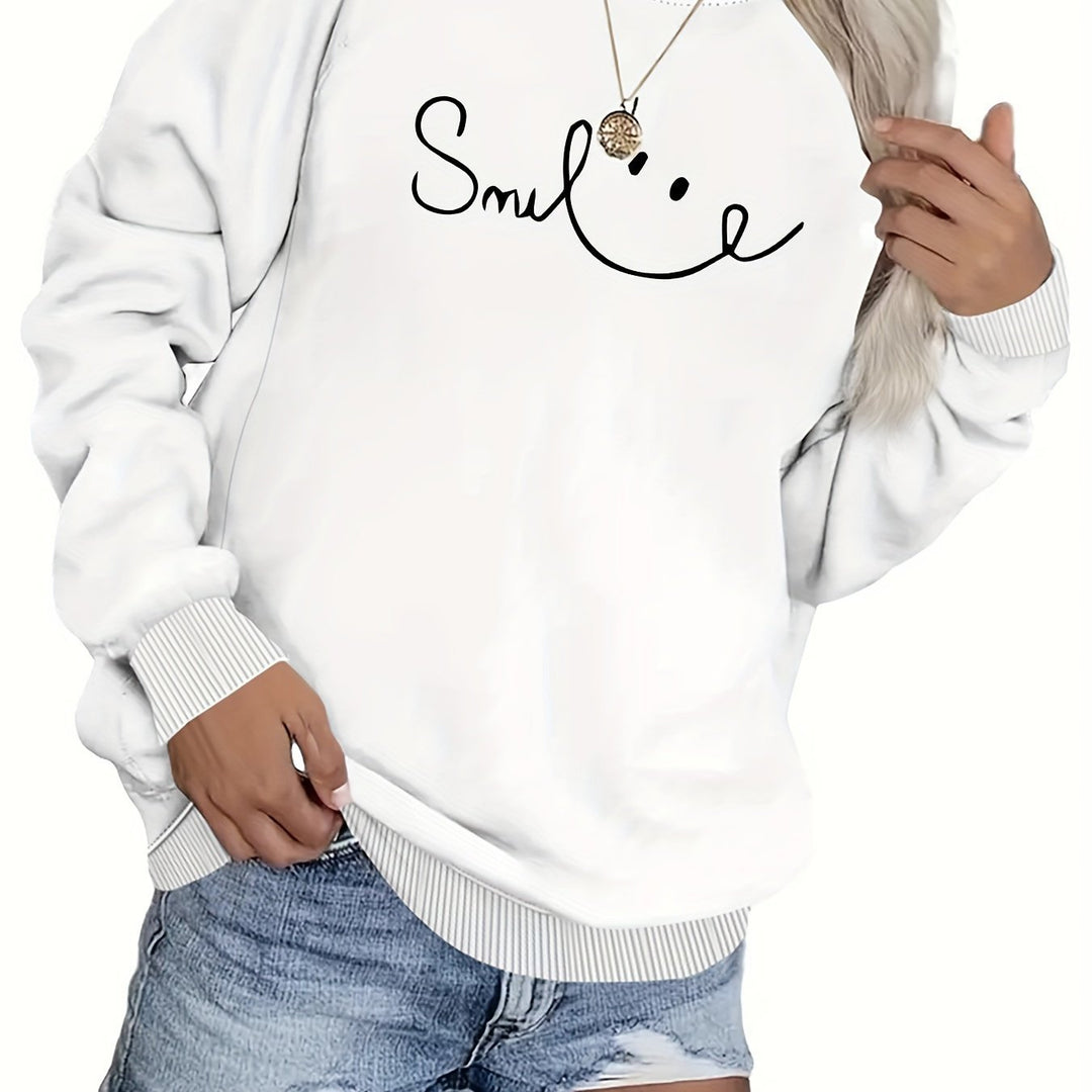 Kvinnors sweatshirt med avslappnat tryck och bekväm passform Mirla-Eva Jonsson