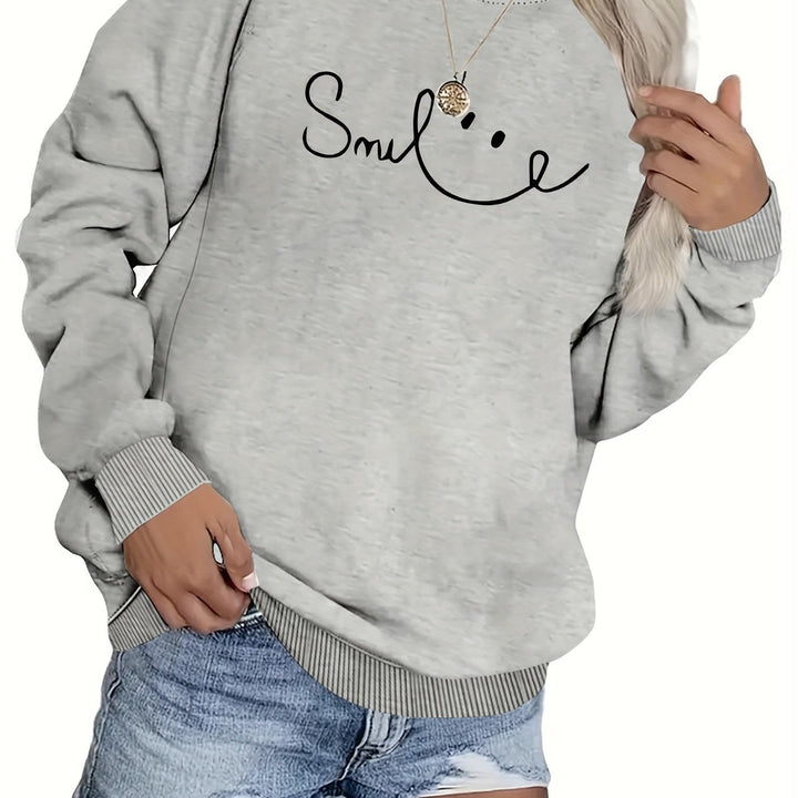 Kvinnors sweatshirt med avslappnat tryck och bekväm passform Mirla-Eva Jonsson