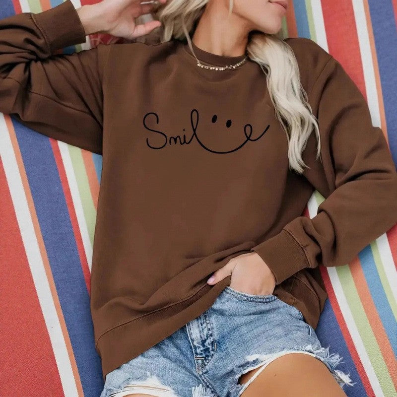 Kvinnors sweatshirt med avslappnat tryck och bekväm passform Mirla-Eva Jonsson