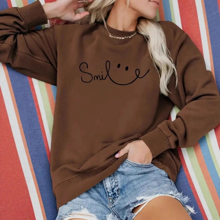 Kvinnors sweatshirt med avslappnat tryck och bekväm passform Mirla-Eva Jonsson