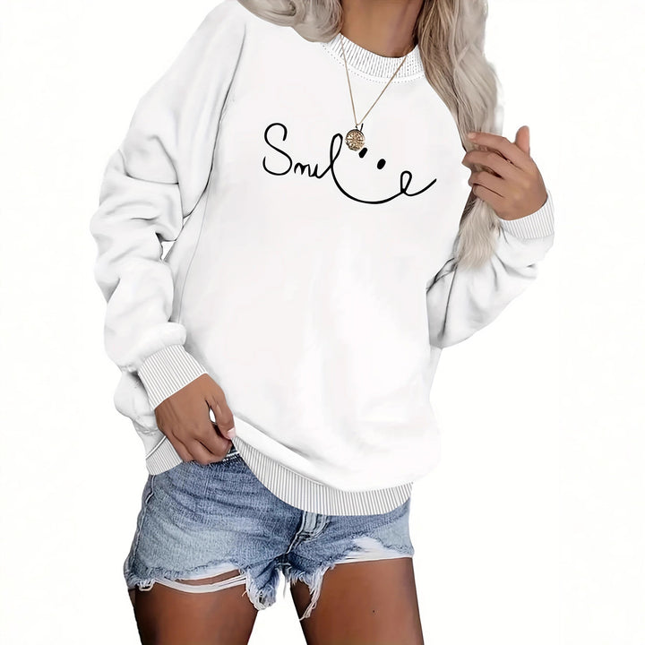 Kvinnors sweatshirt med avslappnat tryck och bekväm passform Mirla-Eva Jonsson