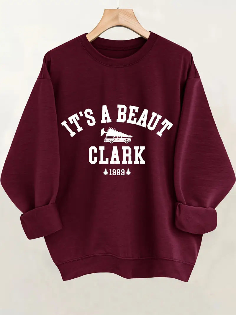 Kvinnors sweatshirt med avslappnat tryck och bekväm passform Mirla-Eva Jonsson