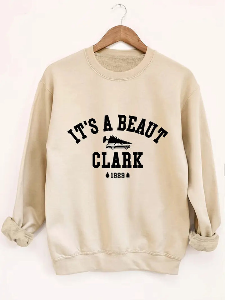 Kvinnors sweatshirt med avslappnat tryck och bekväm passform Mirla-Eva Jonsson