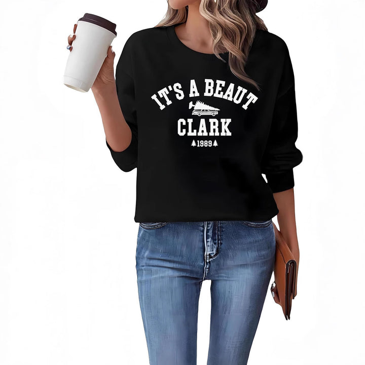 Kvinnors sweatshirt med avslappnat tryck och bekväm passform Mirla-Eva Jonsson