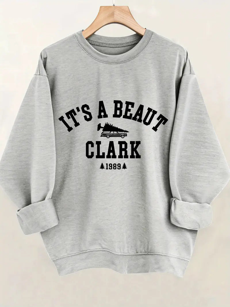 Kvinnors sweatshirt med avslappnat tryck och bekväm passform Mirla-Eva Jonsson